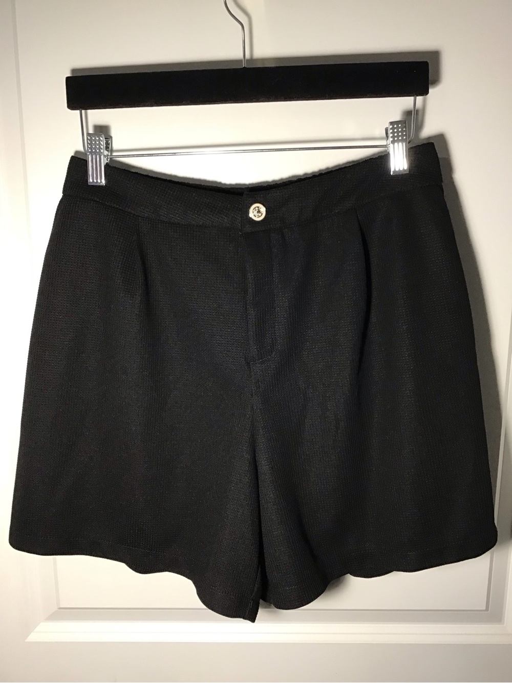 High-Waist Black Tailored Women's Shorts